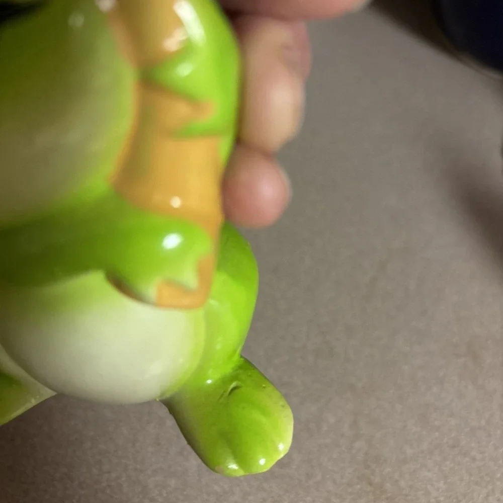 Vintage Frog With Mushroom Candle Holder Kitschy JSNY Taiwan‎ Retro